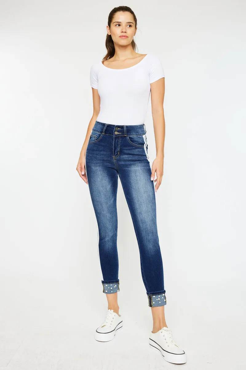Monique  Mid Rise Cropped Skinny Jeans