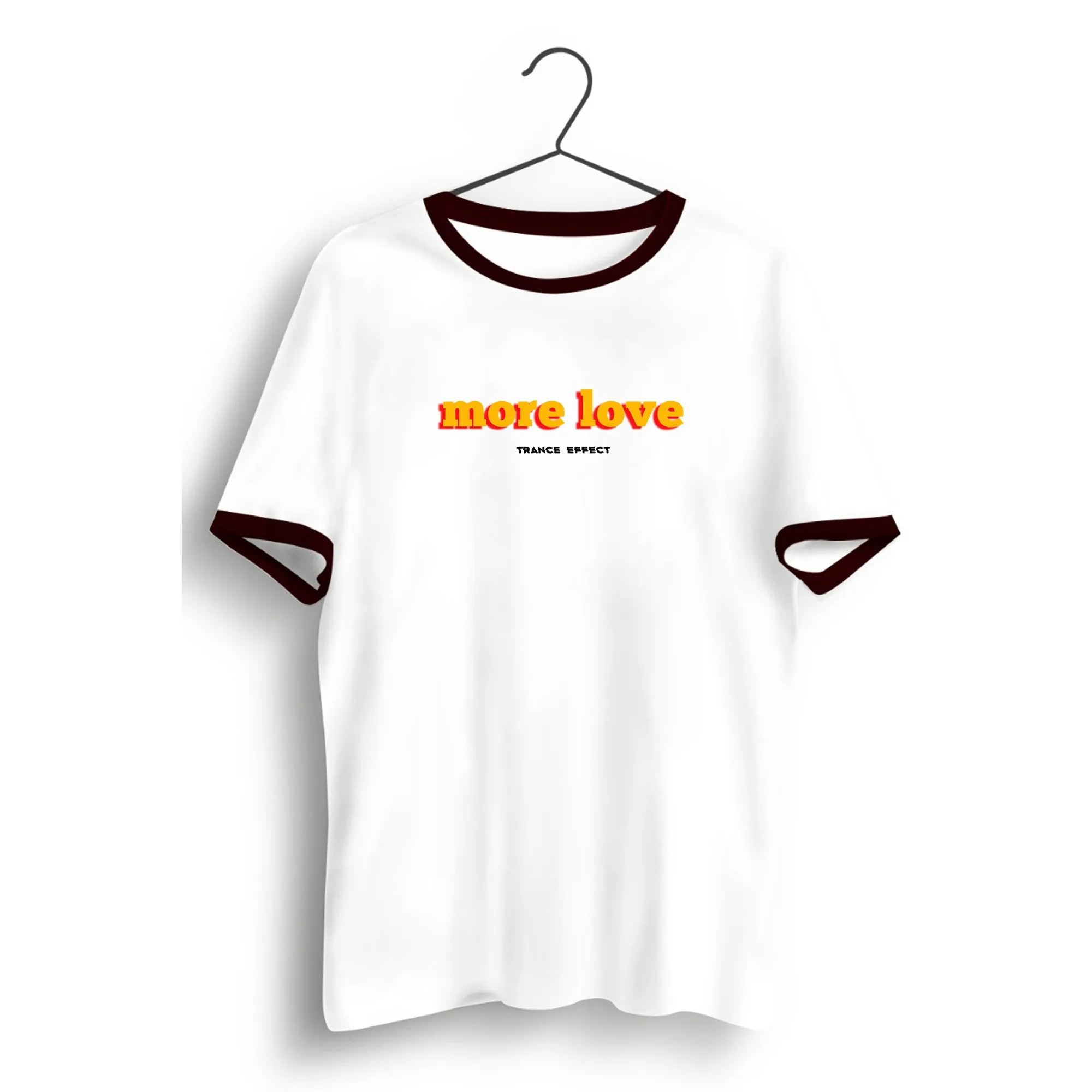 More Love White and Black Ringer Tee