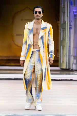 Multicolor Laser Cut Trousers