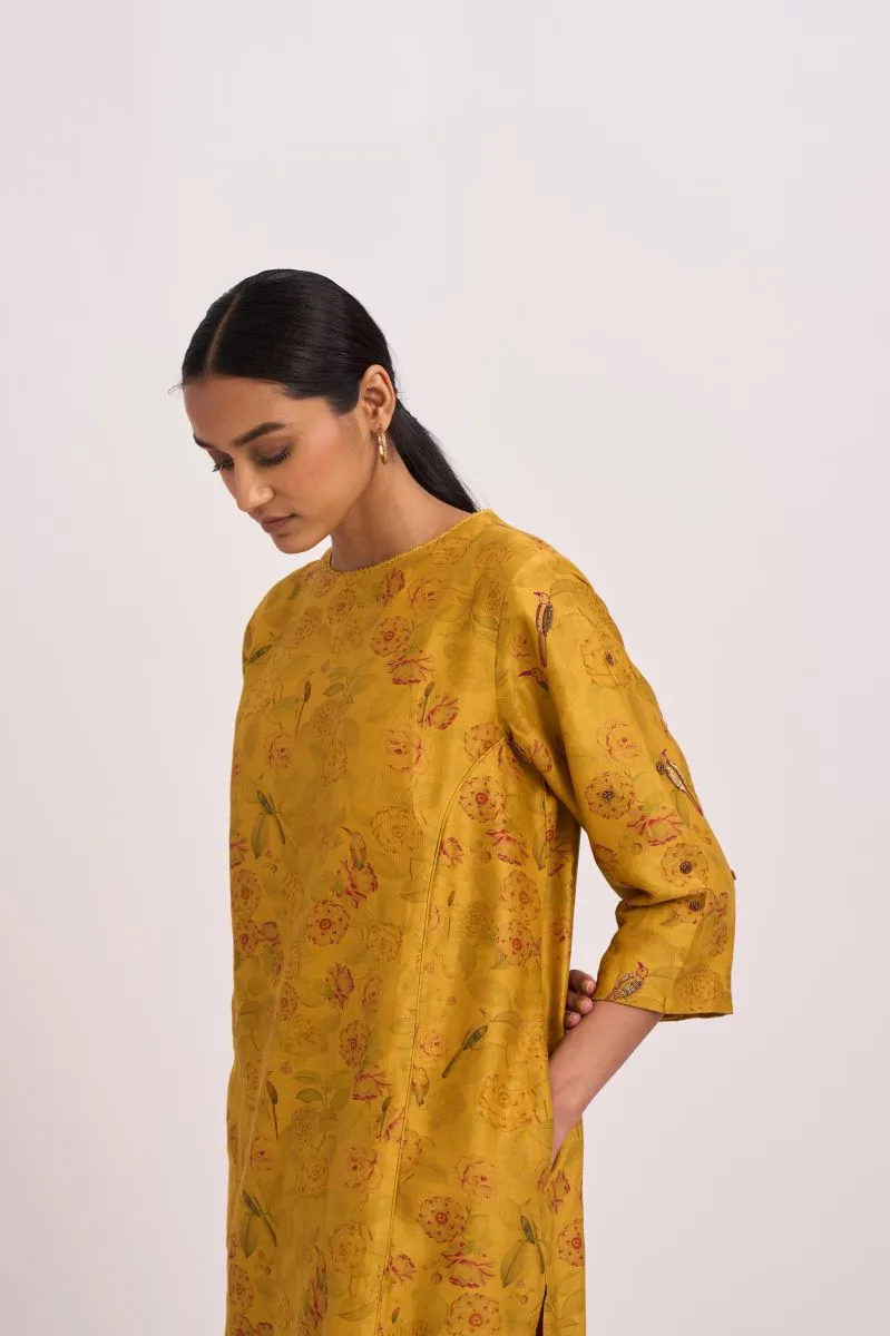 Mustard yellow mridul kurta set