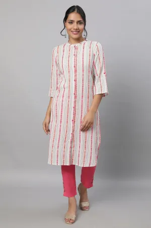 Natural Printed kurta & Trousers Set
