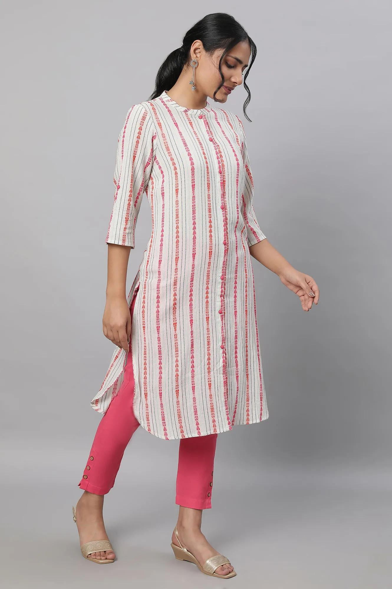 Natural Printed kurta & Trousers Set