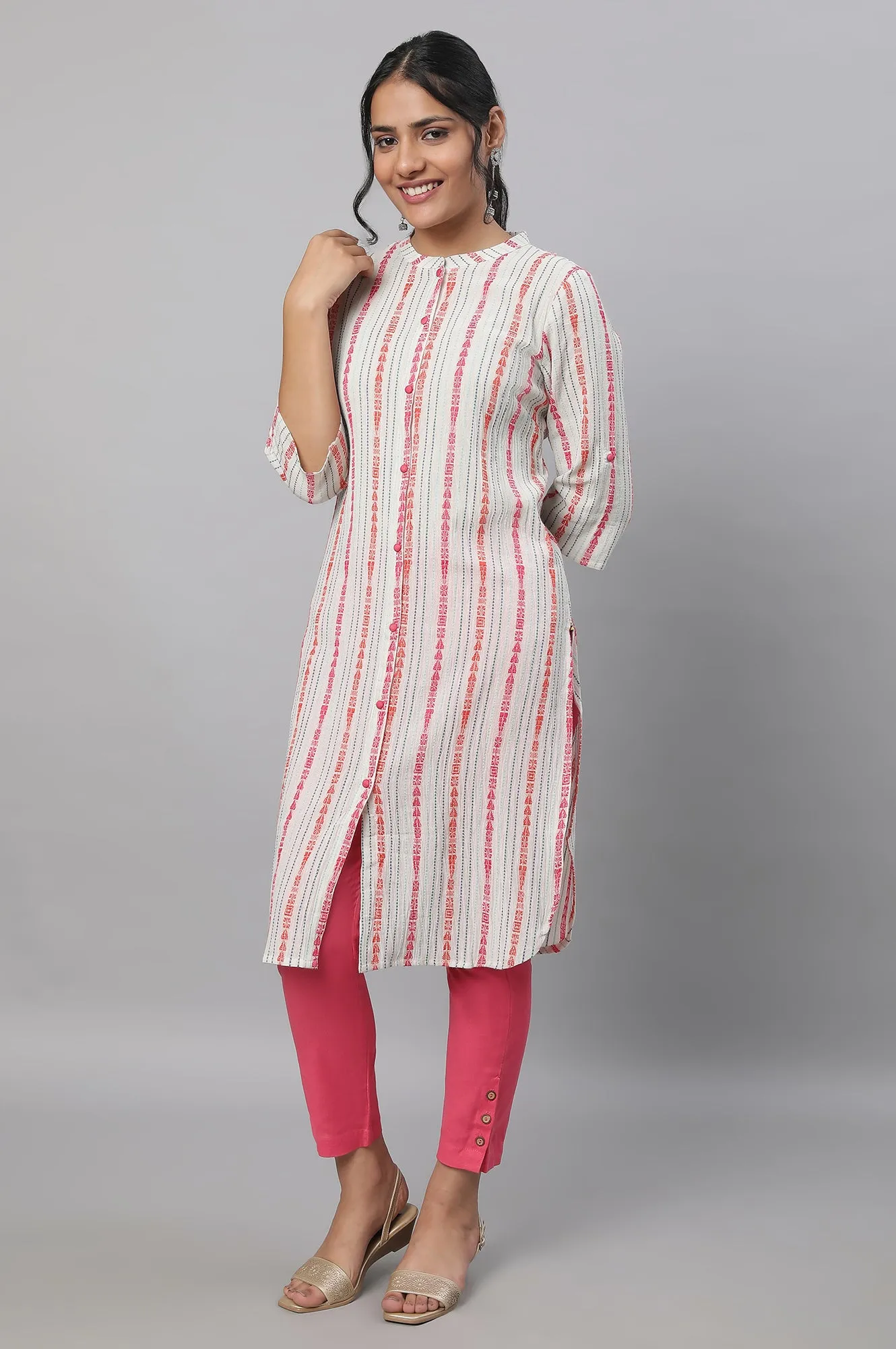 Natural Printed kurta & Trousers Set