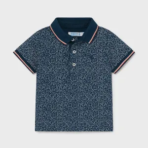 Navy Printed Polo 1.105