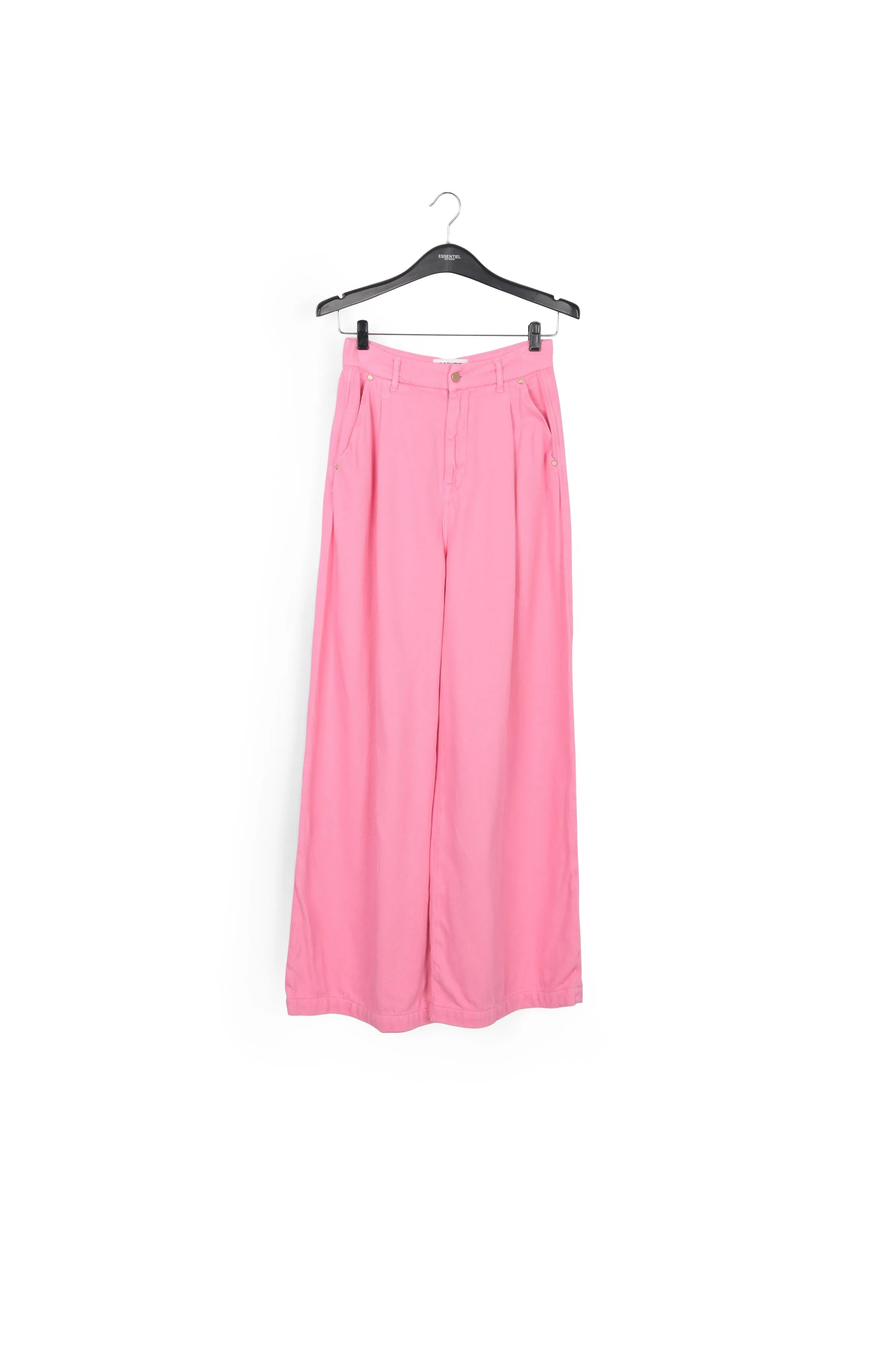 Neon pink wide-leg jeans