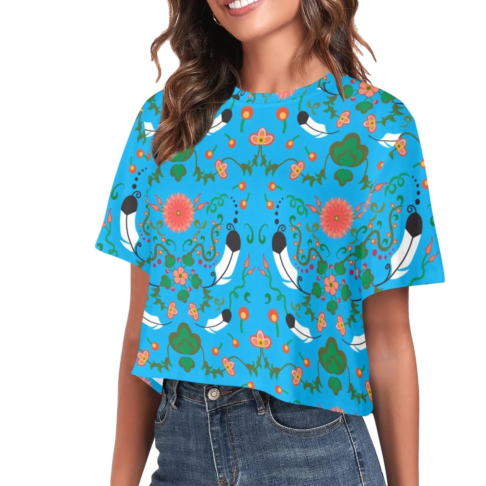 New Growth Bright Sky Women's Cropped T-shirt