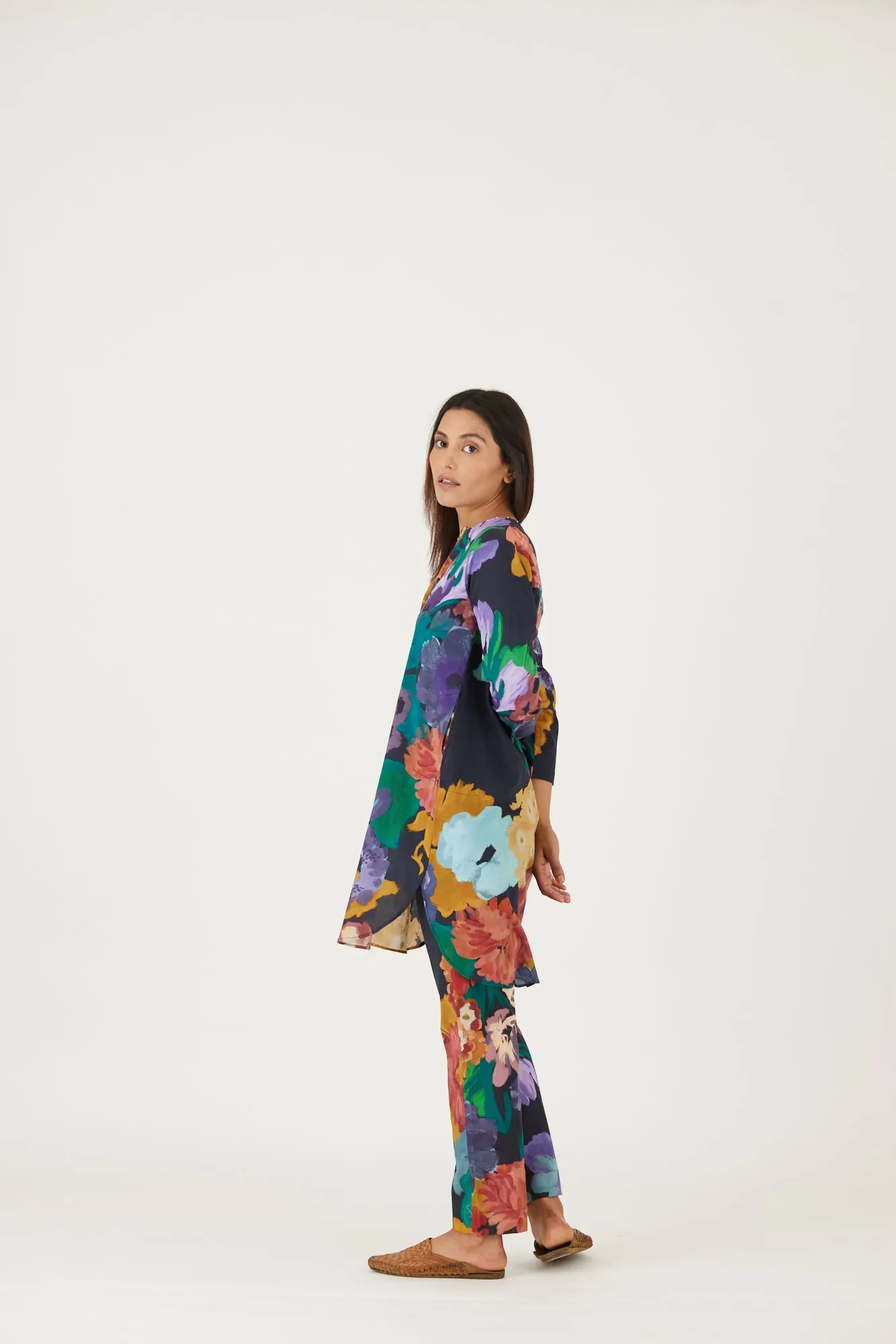 New Season Fall 24/Summer 25-Coord Set-Cotton-Farah Black-YAMLS02-Fashion Edit Yam