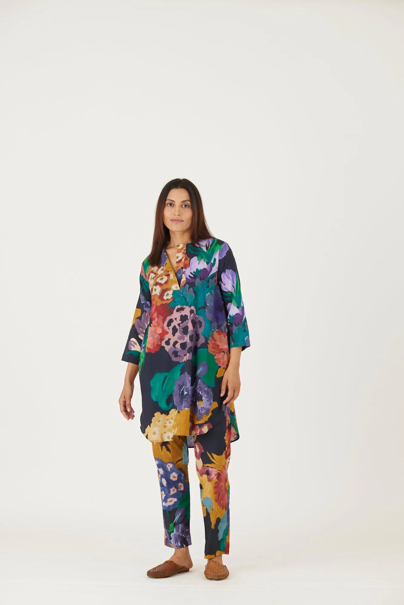 New Season Fall 24/Summer 25-Coord Set-Cotton-Farah Black-YAMLS02-Fashion Edit Yam