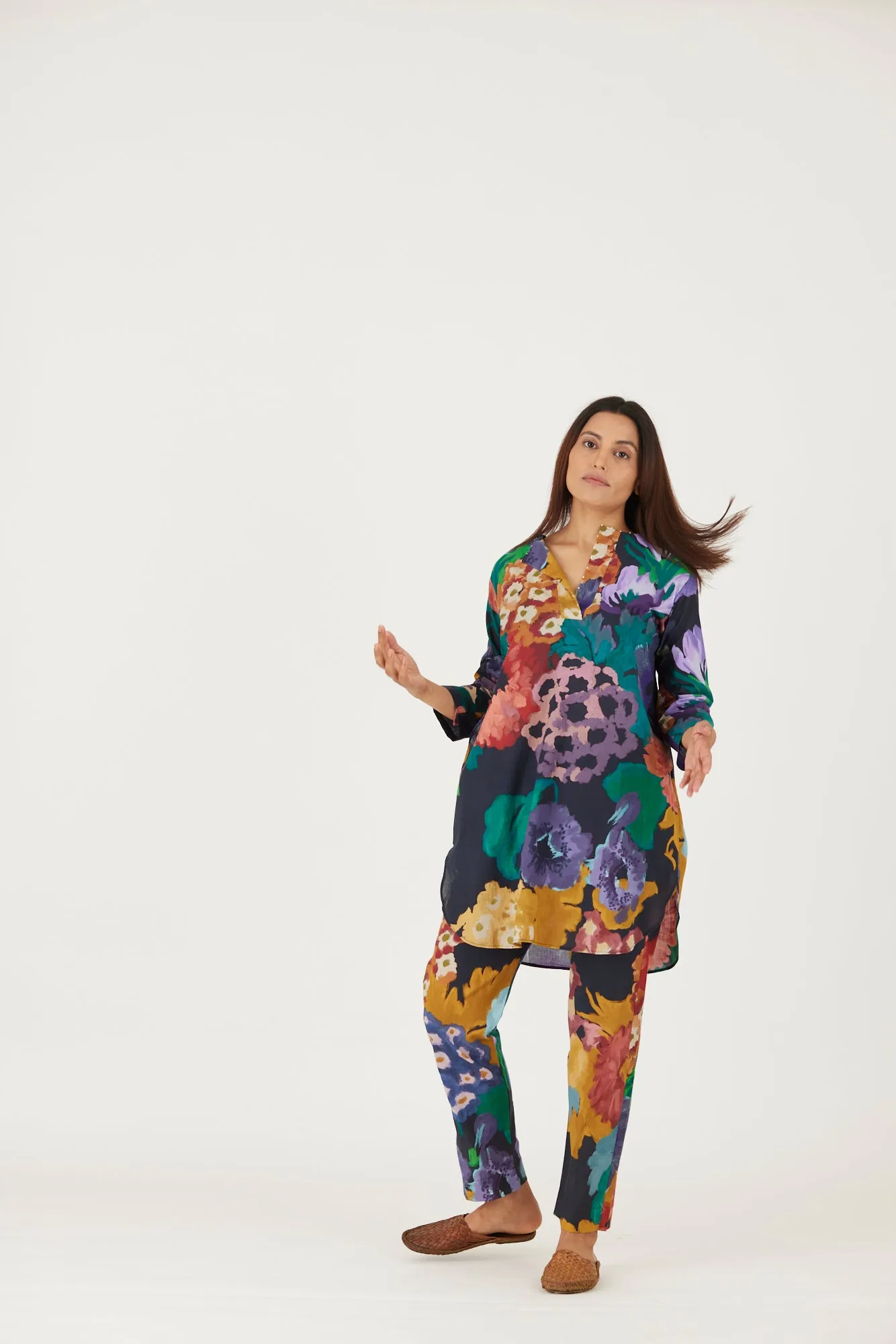 New Season Fall 24/Summer 25-Coord Set-Cotton-Farah Black-YAMLS02-Fashion Edit Yam