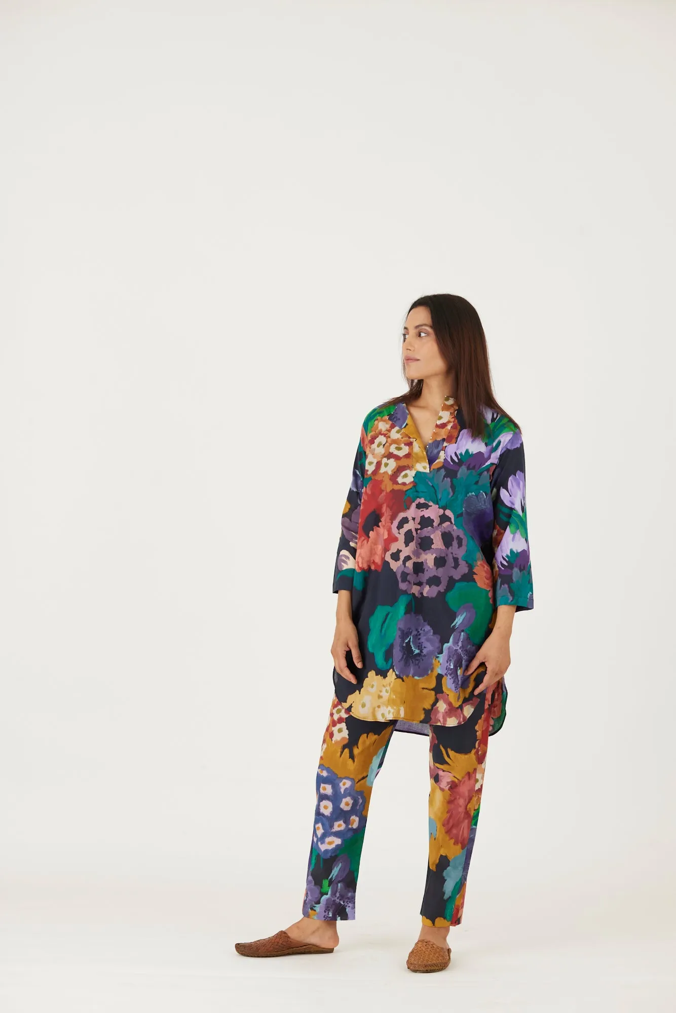 New Season Fall 24/Summer 25-Coord Set-Cotton-Farah Black-YAMLS02-Fashion Edit Yam