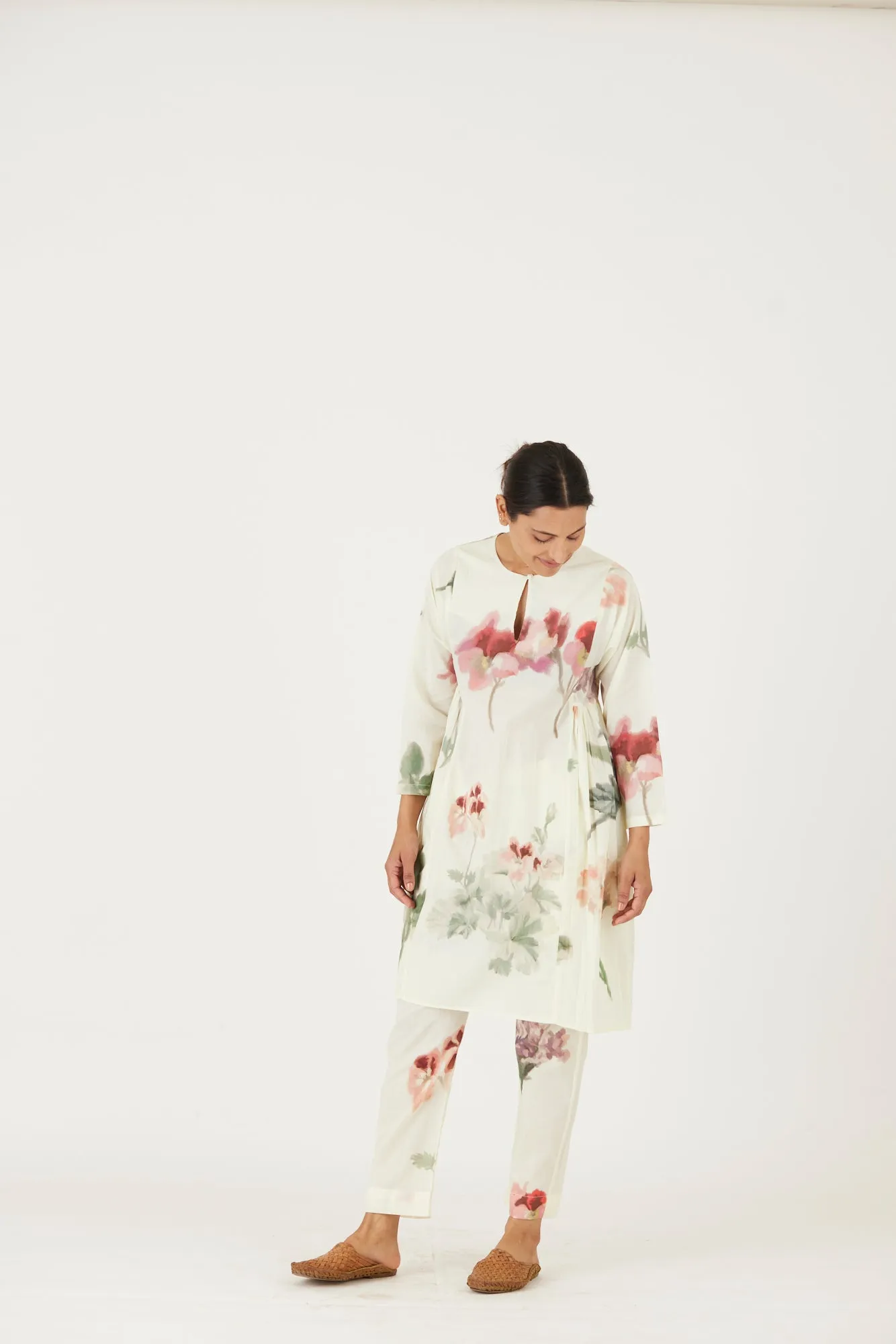 New Season Fall 24/Summer 25-Coord Set-Cotton-Juliet White-YAMLS38-Fashion Edit Yam