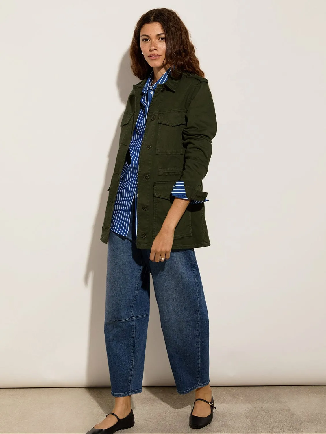 Nixi Organic Cotton Stretch Denim Barrel Jeans | Vintage Wash