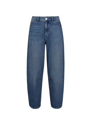 Nixi Organic Cotton Stretch Denim Barrel Jeans | Vintage Wash