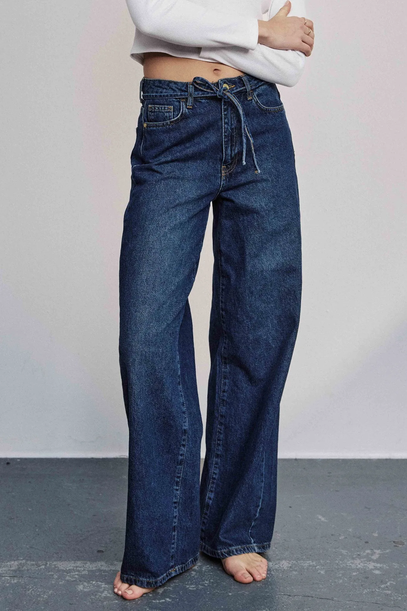 NUBROOKLYN JEANS - DARK BLUE - Dark Blue Denim