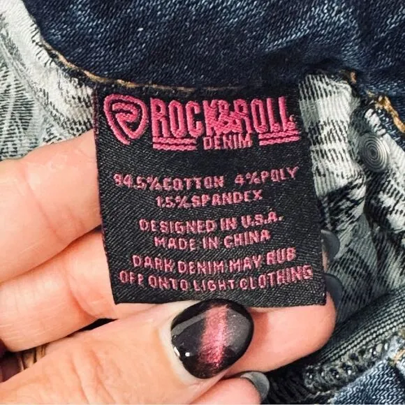NWOT. Rock &amp; Roll Denim. Women’s HighRise Straight Cropped Jeans. Size 28.