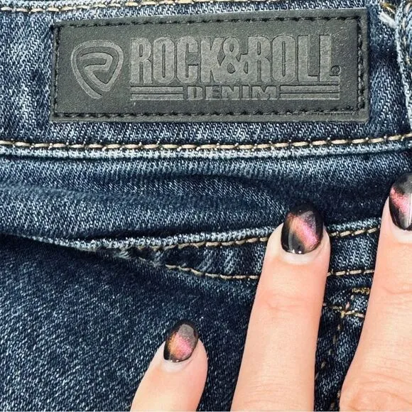 NWOT. Rock &amp; Roll Denim. Women’s HighRise Straight Cropped Jeans. Size 28.