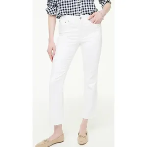 NWT J.Crew White Signature Stretch Mid-Rise Tall Flare Crop Jean Size 33T BP363