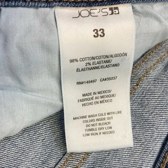 NWT Joe’s Jeans Lara Mid Rise Straight Leg Ankle 33