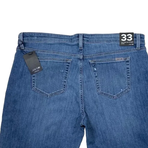 NWT Joe’s Jeans Lara Mid Rise Straight Leg Ankle 33