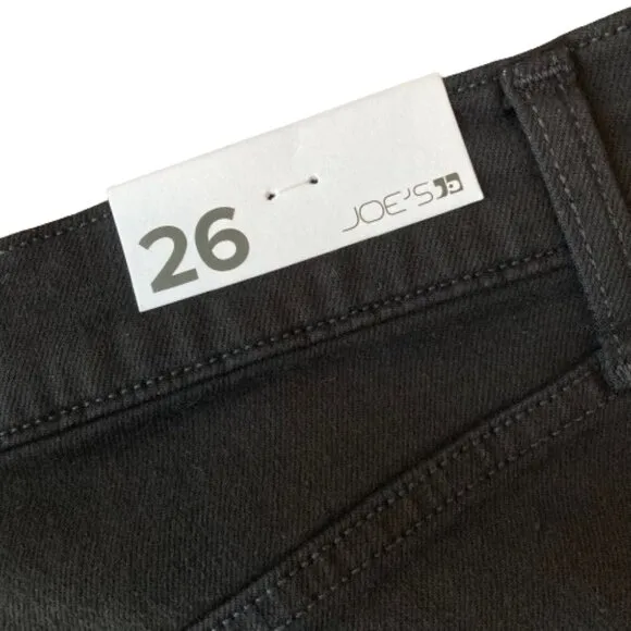 NWT Joe's Jeans Womens 26 Black The Pleated Wide Leg Ankle Lightweight
