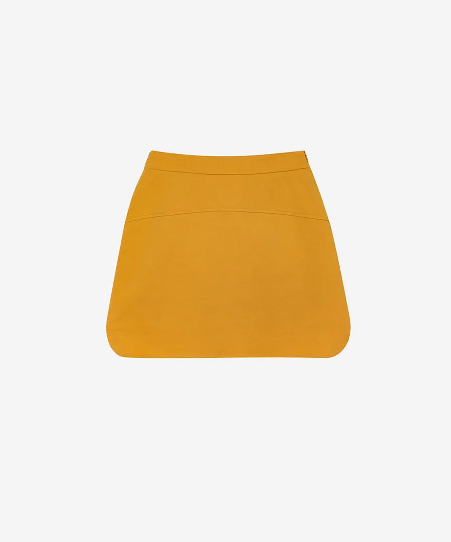 OBER Golf Cut-Line Skirt - Mustard