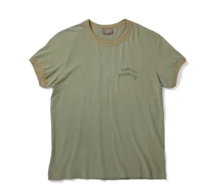 On the Roam x H-D Stencil Jersey Ringer T-Shirt - Light Moss