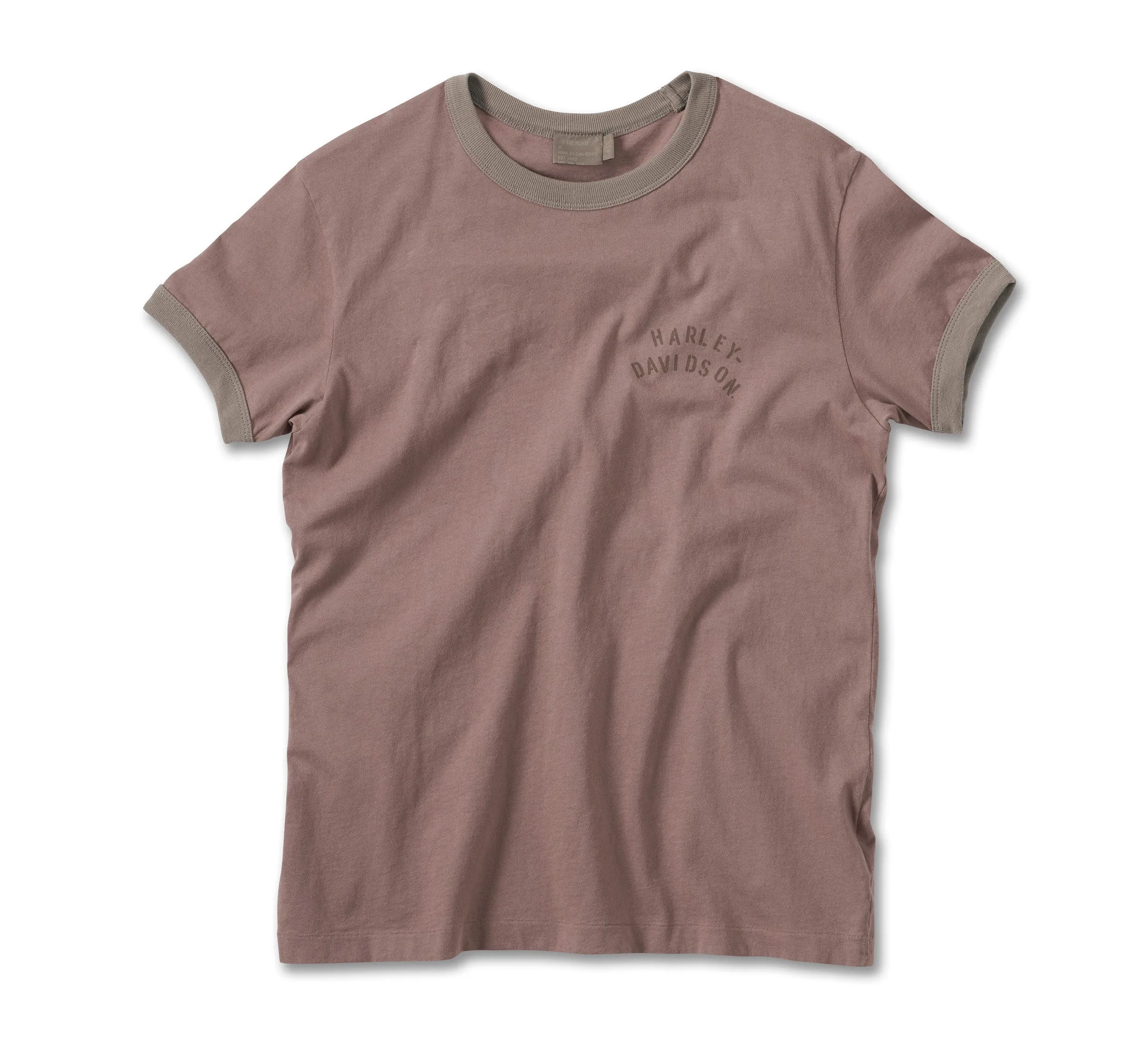 On the Roam x H-D Stencil Jersey Ringer T-Shirt - Mauve