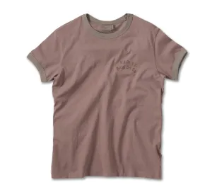 On the Roam x H-D Stencil Jersey Ringer T-Shirt - Mauve