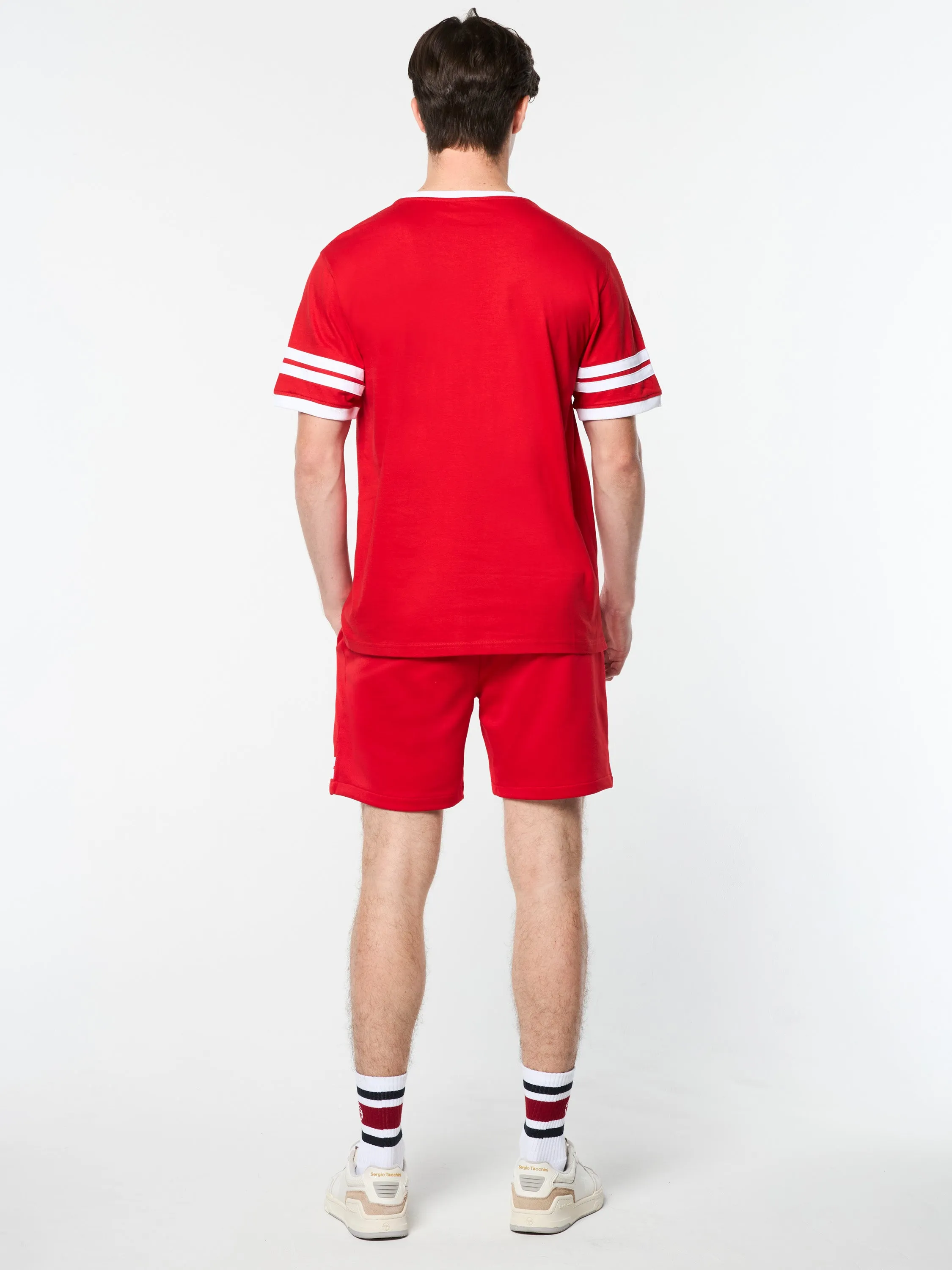Orion Davis Ringer Tee- Adrenaline Rush/White