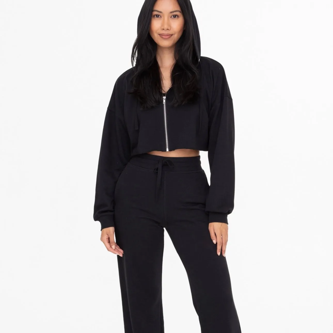 Out The Door Zip-Up Jacket - Black