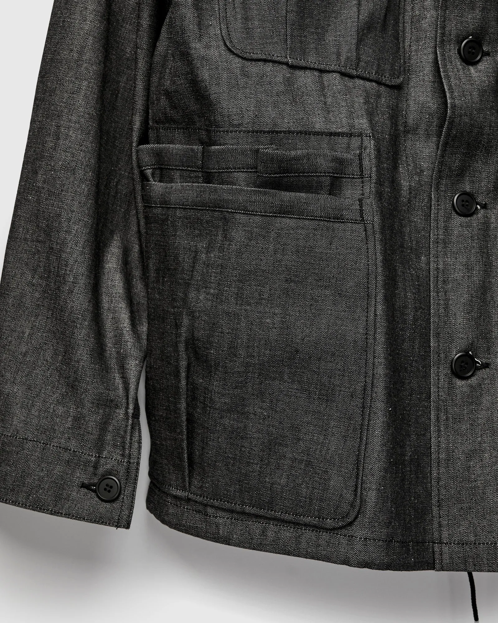 Overgrown Warden Jacket in Black Denim
