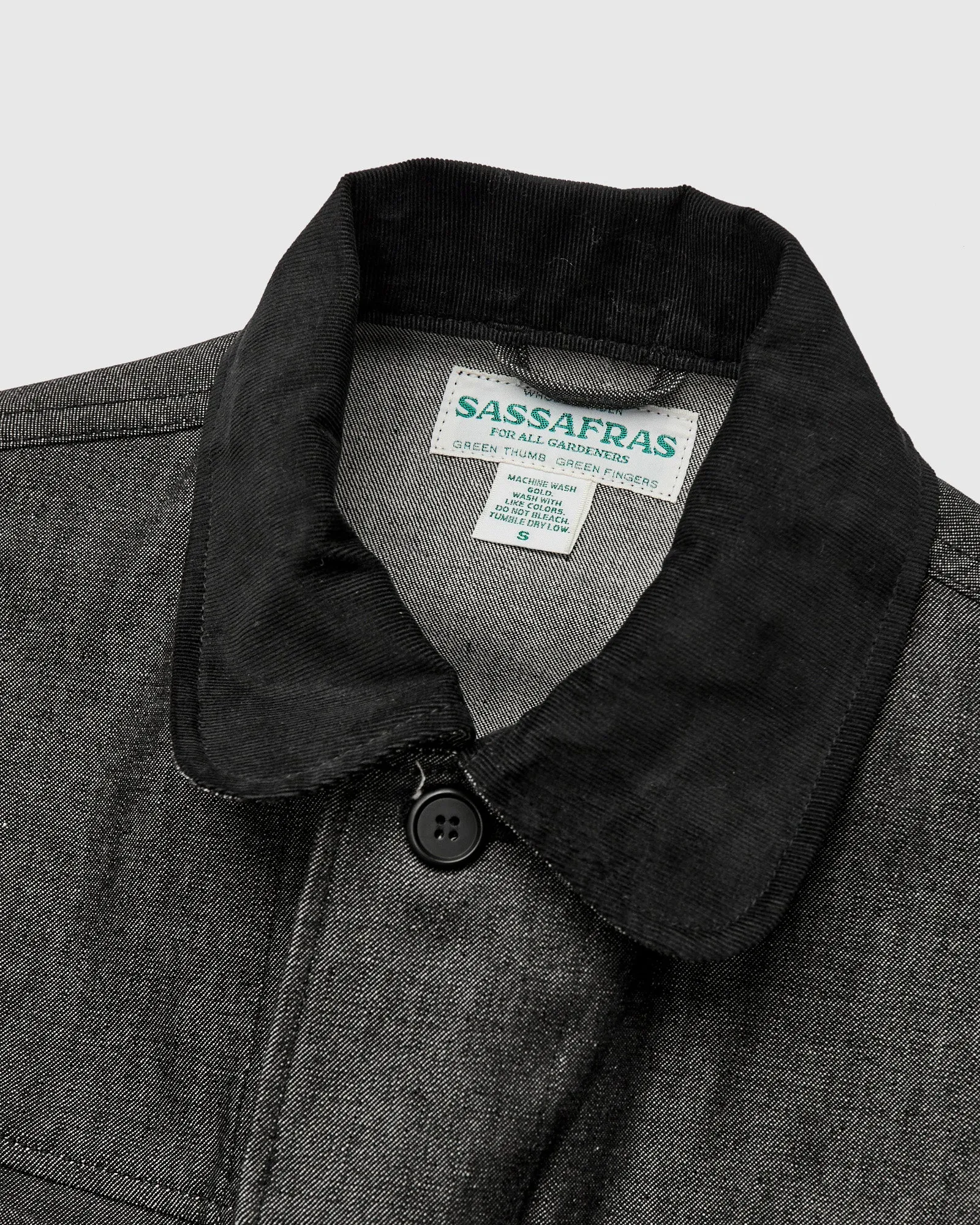 Overgrown Warden Jacket in Black Denim