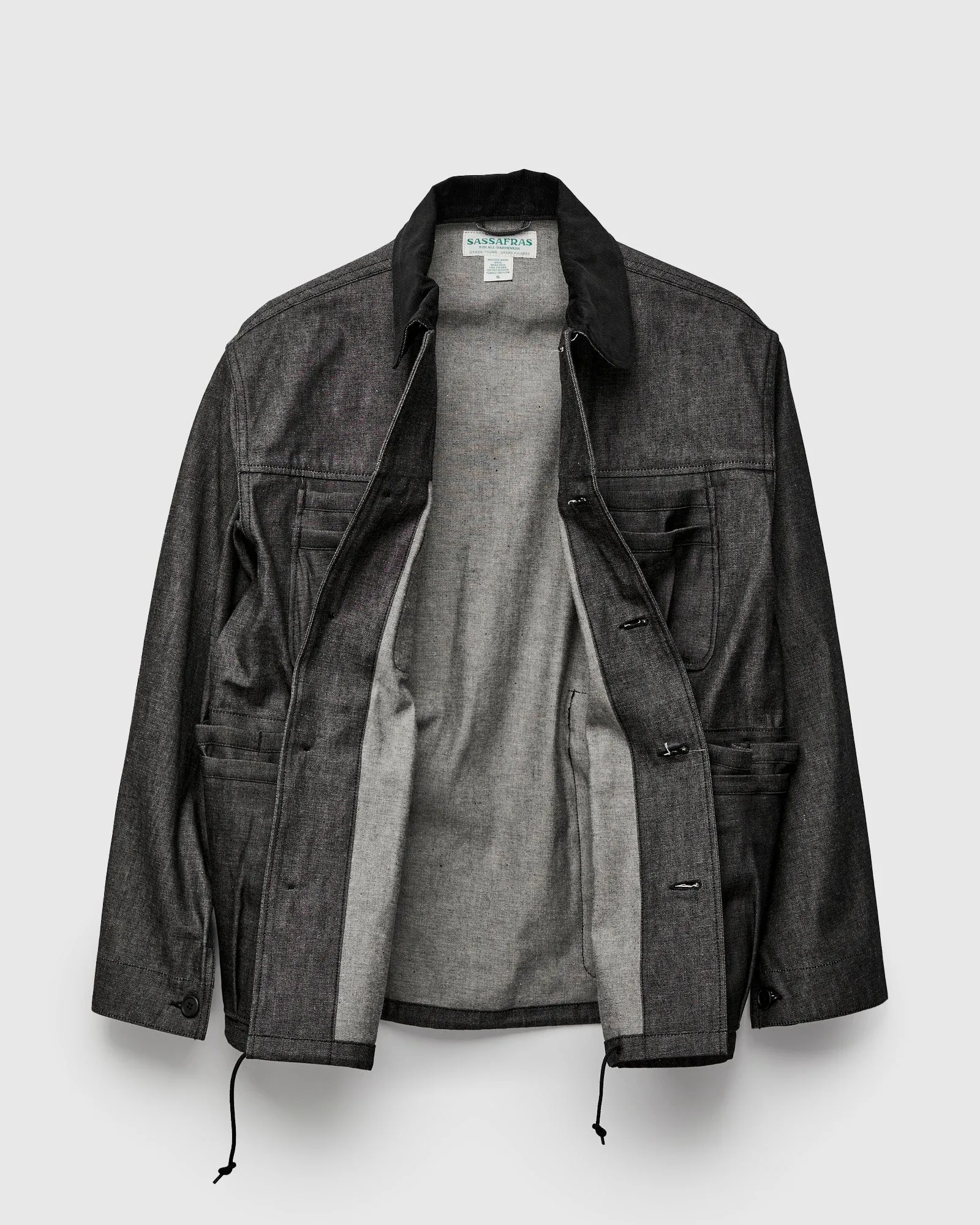 Overgrown Warden Jacket in Black Denim