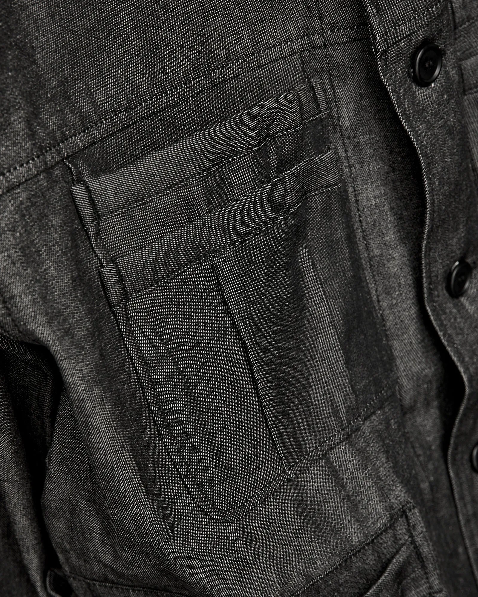 Overgrown Warden Jacket in Black Denim