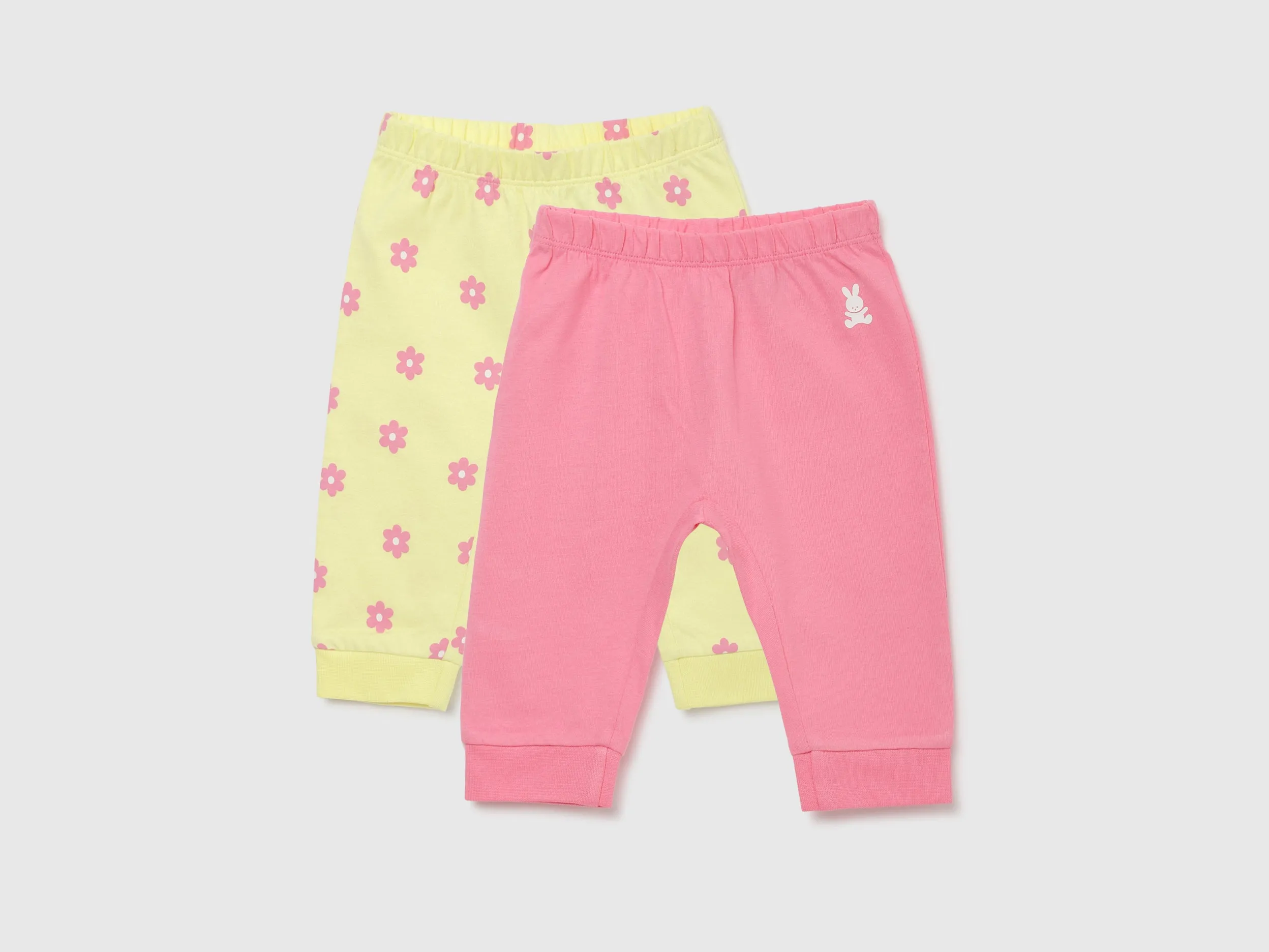 Pack of 2 Printed and Solid Regular Fit Baby Joggers