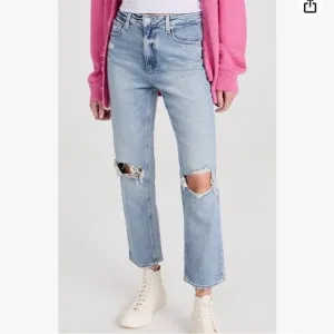 Paige Jeans Noella Factory Distressed Cropped Blue Sz 26