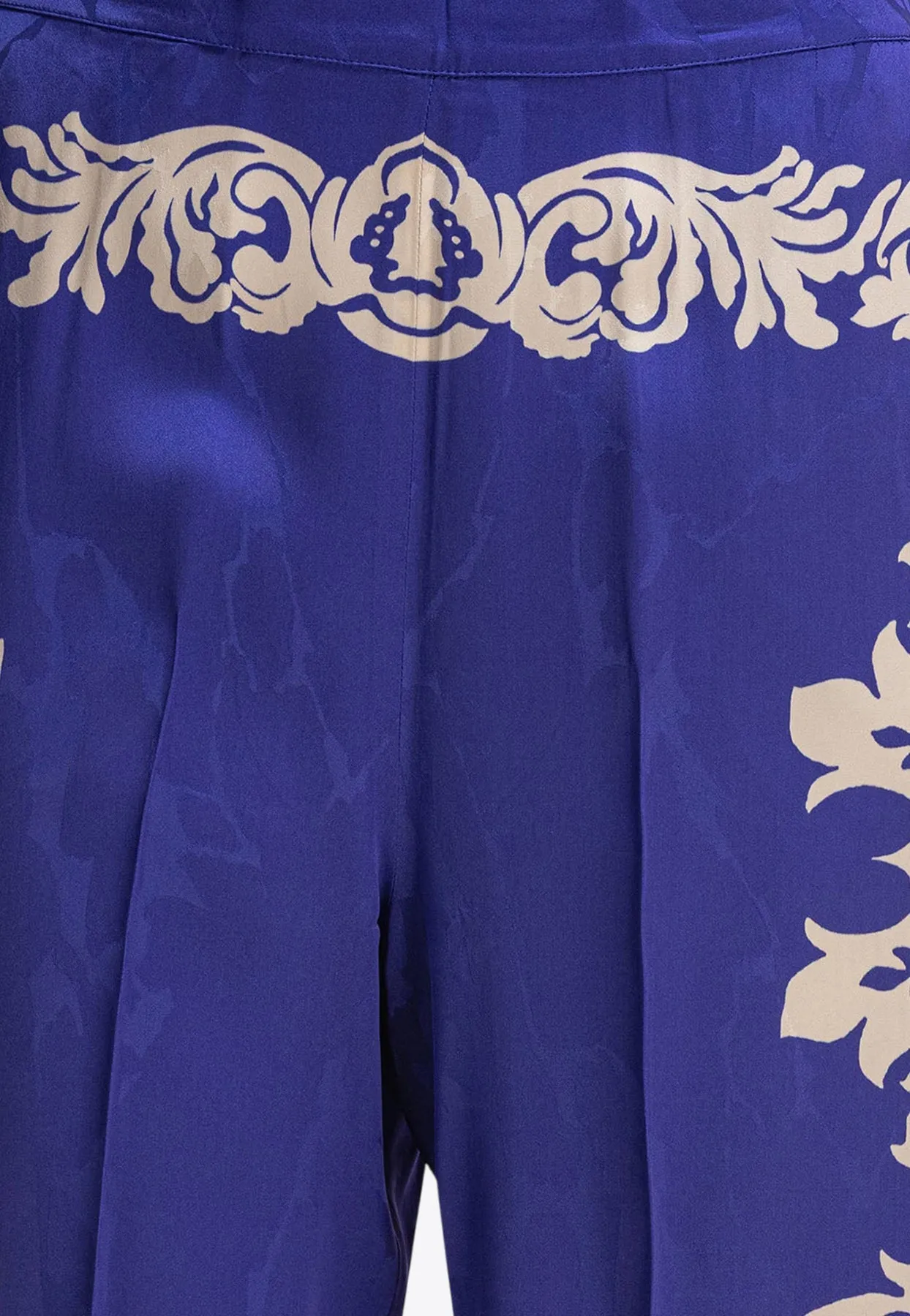 Paisley-Jacquard Pants