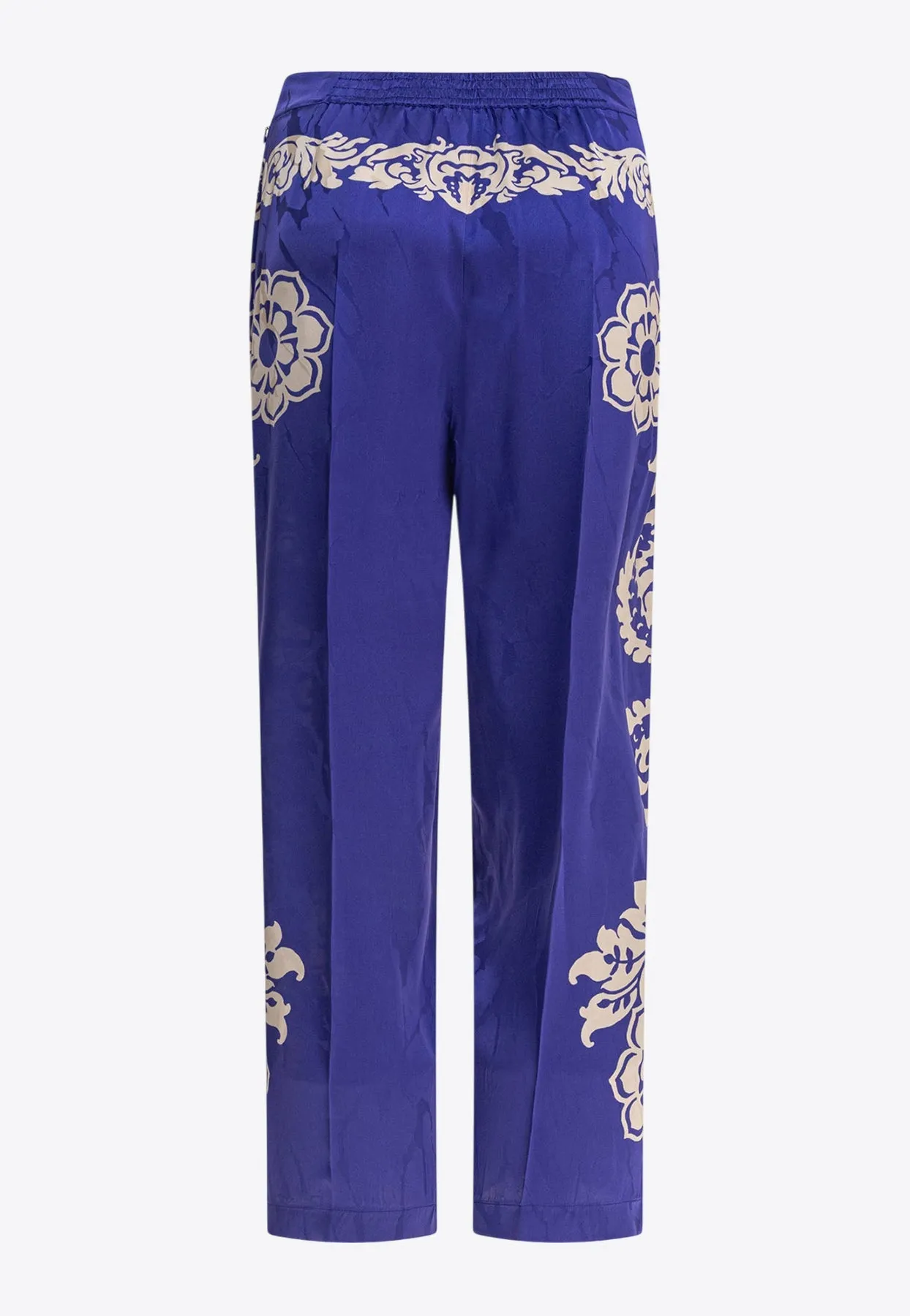 Paisley-Jacquard Pants