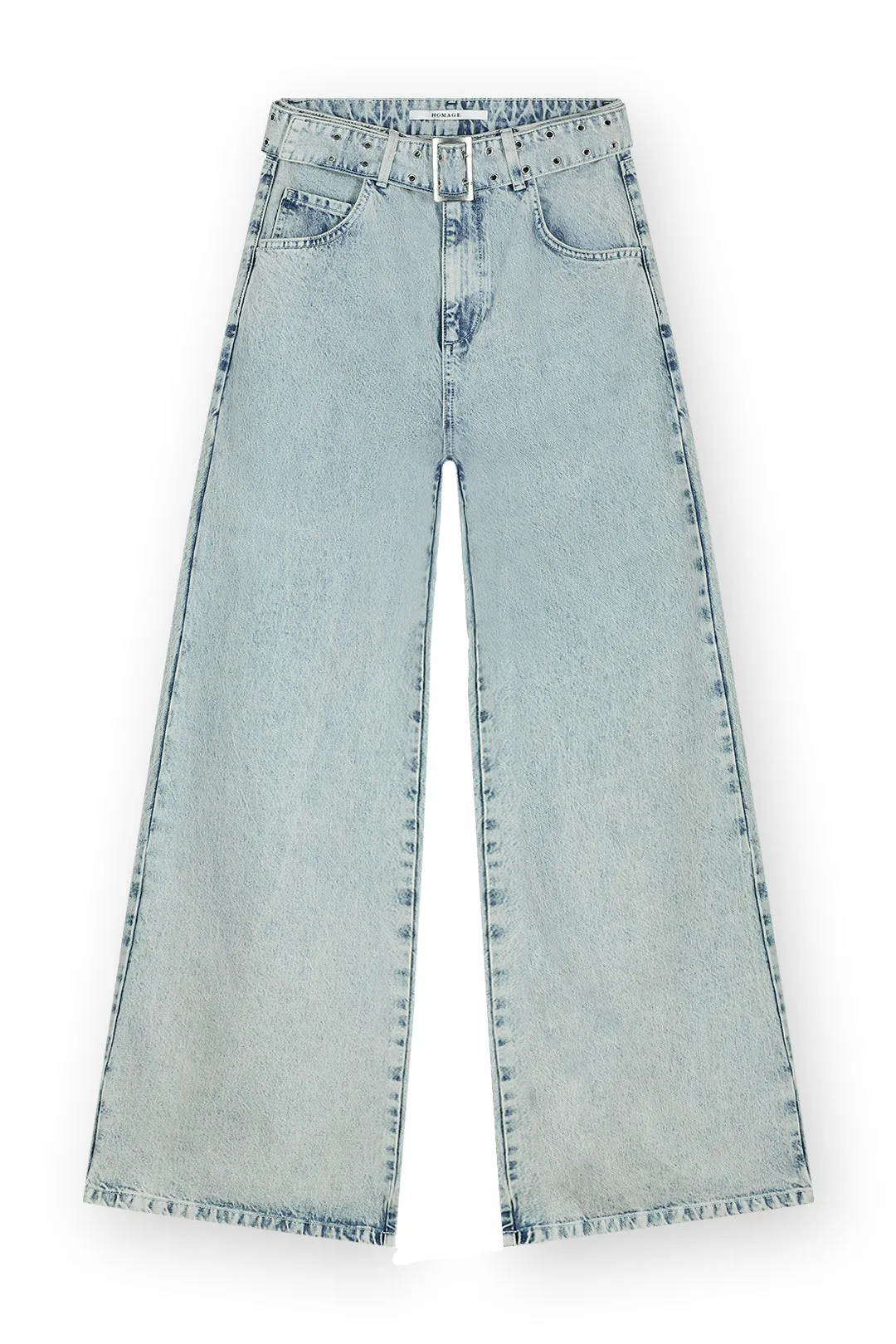 Palazzo Jeans With Belt