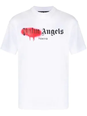 Palm angels red spray logo t-shirts
