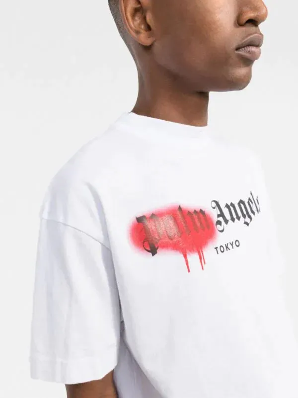 Palm angels red spray logo t-shirts