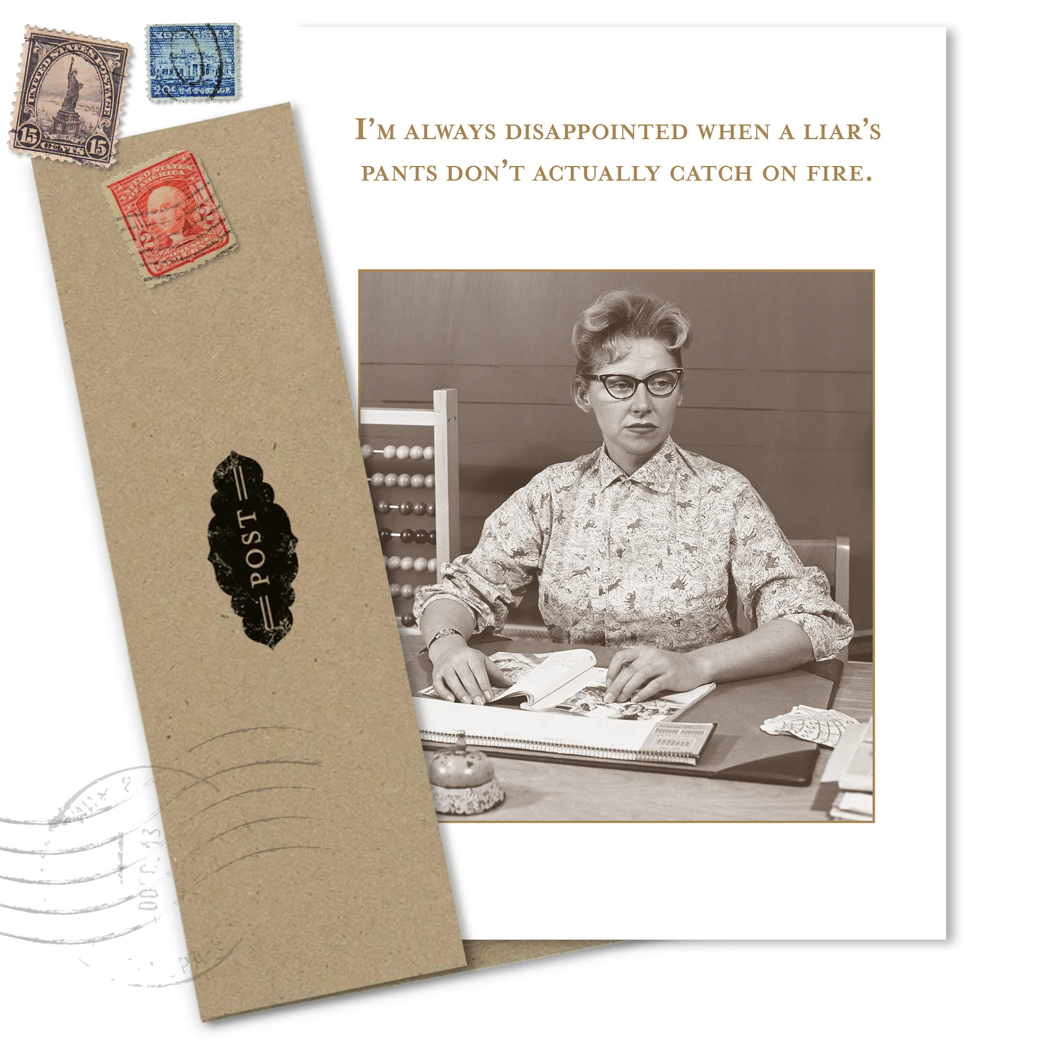 Pants On Fire Birthday Card