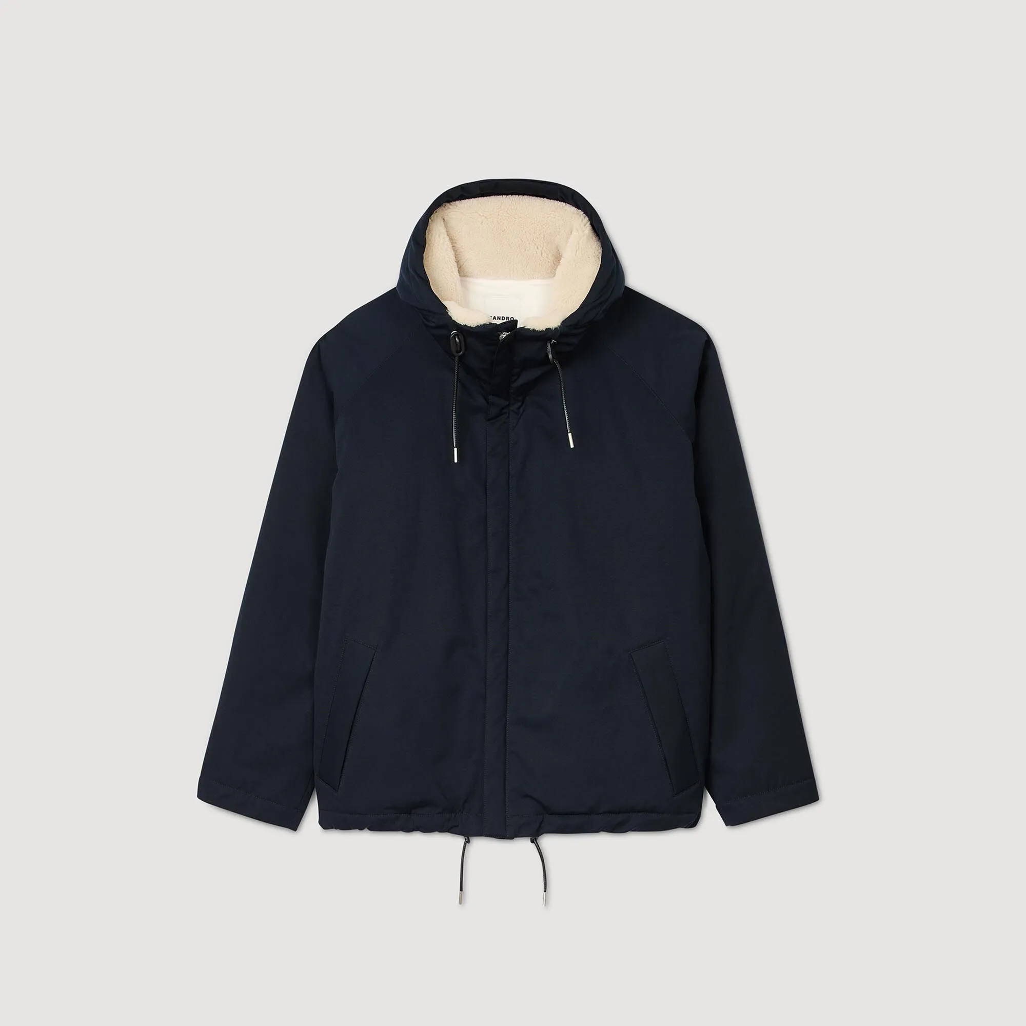 Parka Mouton Cropped Quilted Cotton Parka Navy Blue