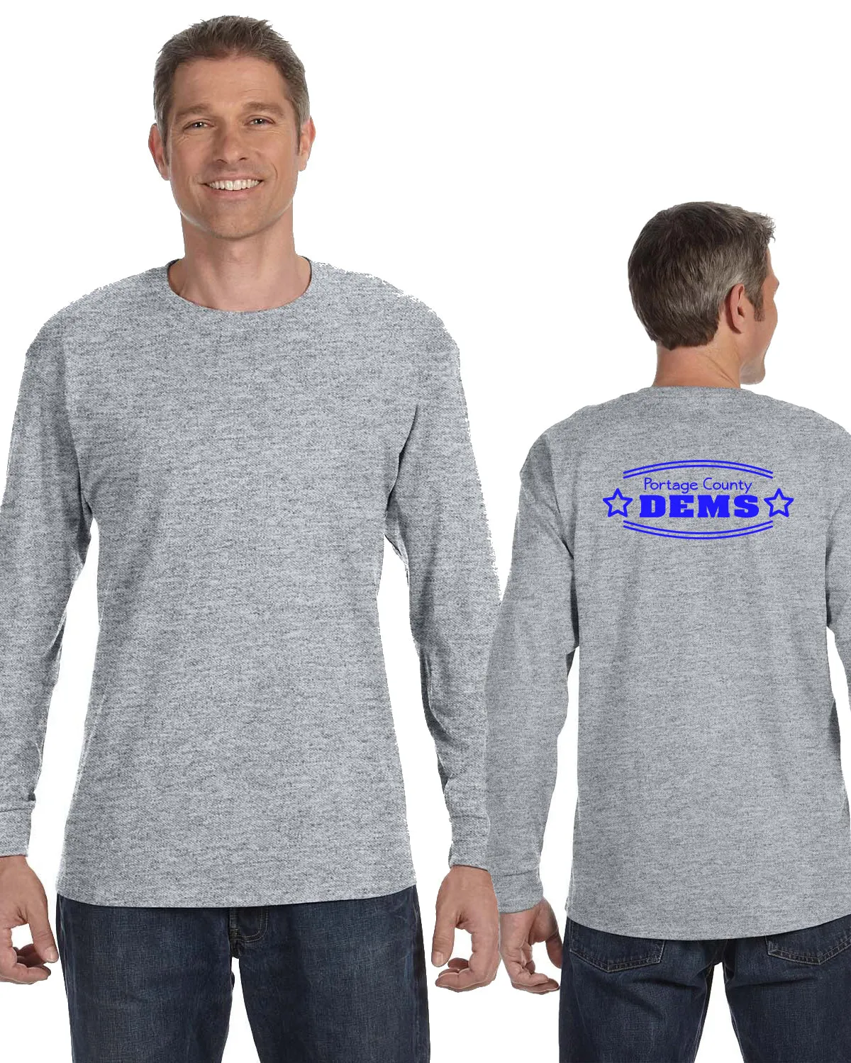 PC Dems Long Sleeve T-Shirt (Back Only)