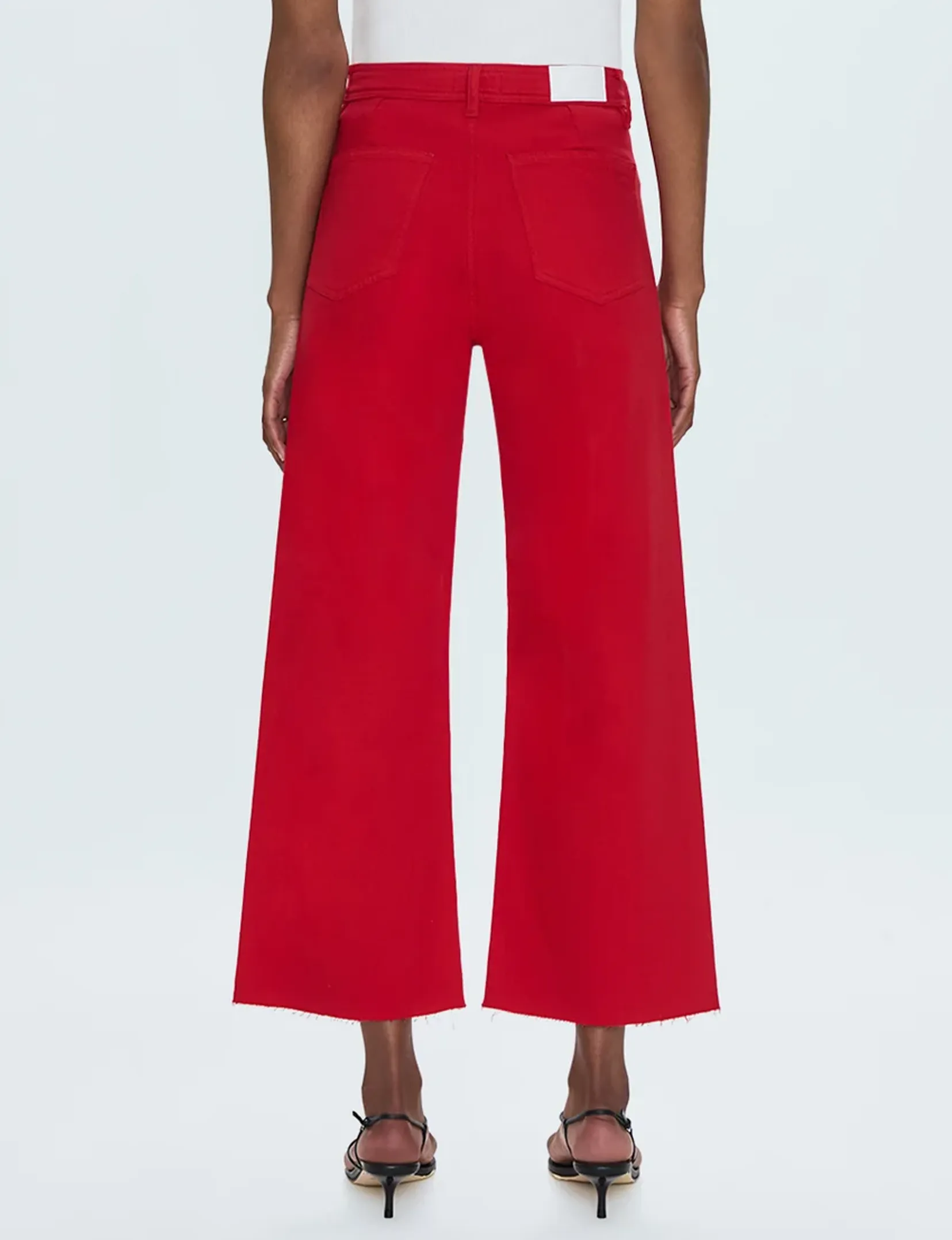 Penny High Rise Wide Leg Crop, Ruby