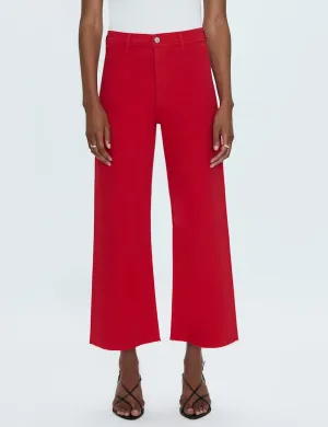 Penny High Rise Wide Leg Crop, Ruby
