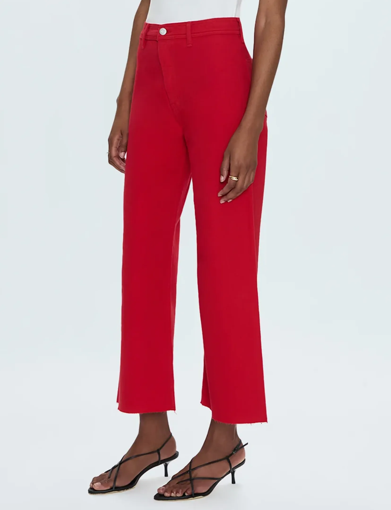 Penny High Rise Wide Leg Crop, Ruby