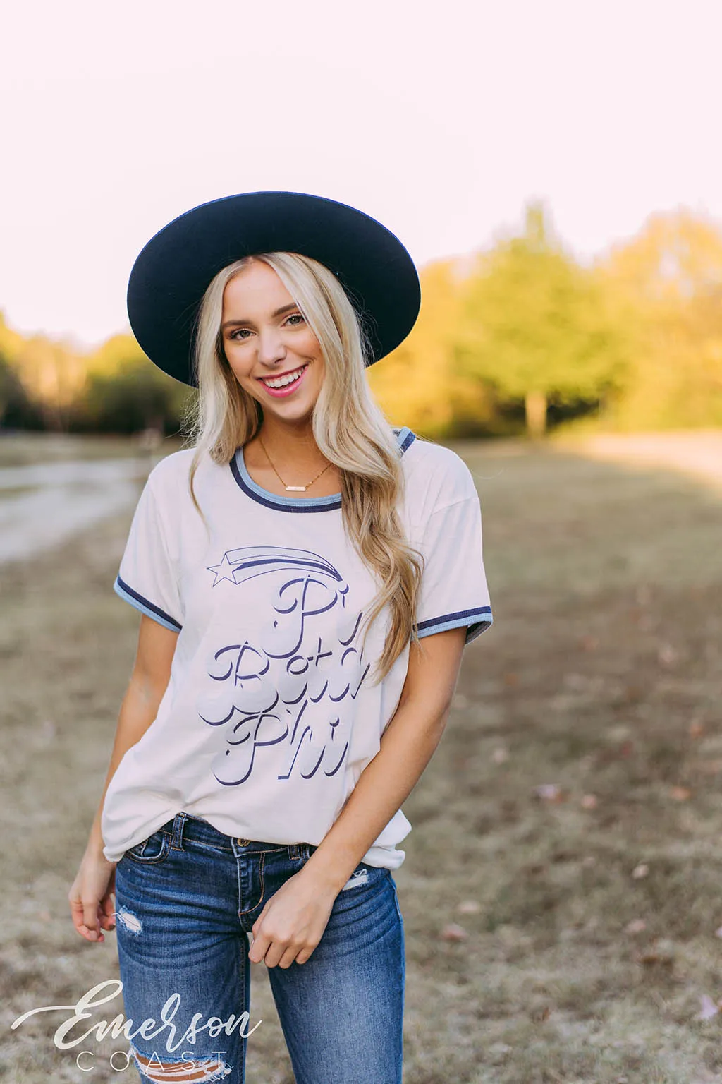 Pi Beta Phi Shooting Star Ringer Tee