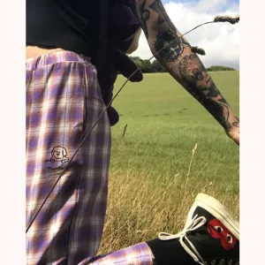 [@piaisevil] "PURPLE PLAID" PANTS K070810REVIEW