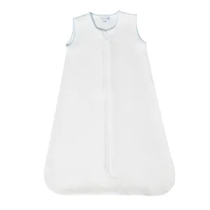 Pima Cotton Milano Baby Quilted Sack White/Blue